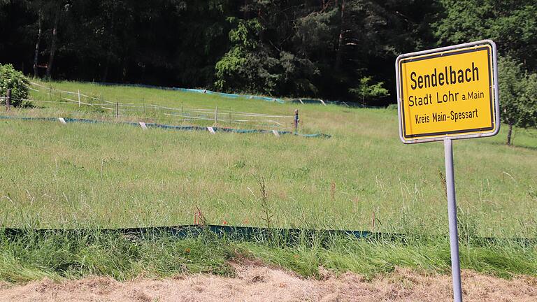 Am Rand des Lohrer Stadtteils Sendelbach entsteht ein Neubaugebiet.