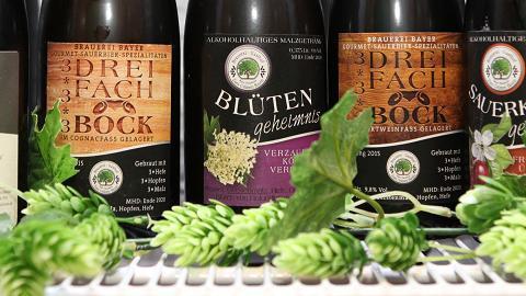 Vinator, Blütengeheimnis, Dreifachbock und noch manches mehr: Die Bierspezialitäten der Brauerei Bayer aus Theinheim.