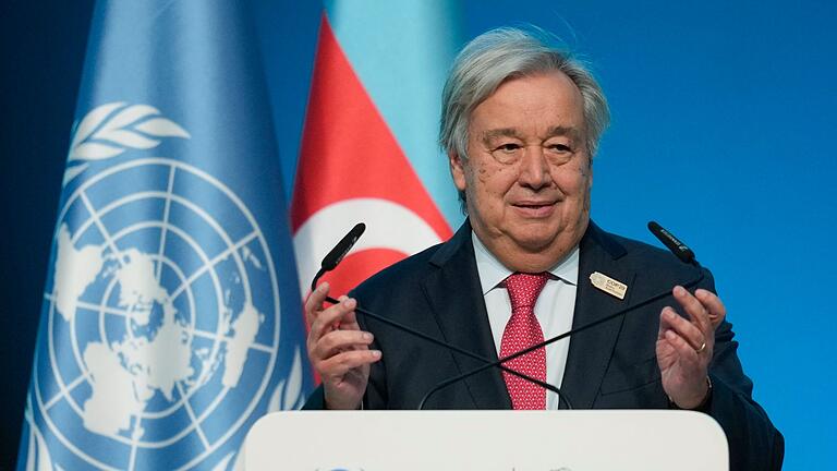 Weltklimakonferenz COP29 in Baku       -  UN-Chef Guterres ruft die G20-Staaten zum Handeln auf.