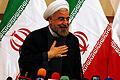 Vor der Presse: Irans künftiger Präsident Hassan Rowhani.