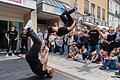 Sie waren eine der Hauptattraktionen: Die Schweinfurter Dancefloor Destruction Crew zog die Besucher an und zeigte drei tolle Shows bei ihrem Pflasterklang-Debüt.