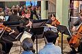 Das Quintett für Klarinette und Streichquartett verzückte in der Bücherei im Bahnhof mit Stücken von W.A. Mozart und Johannes Brahms (von links) Maria Bojadzijewa und Lena Übelhör (beide Geigen), Anton Schmitt (Karinette), Leyla Hehrmann (Viola) und Julius Bien (Cello).