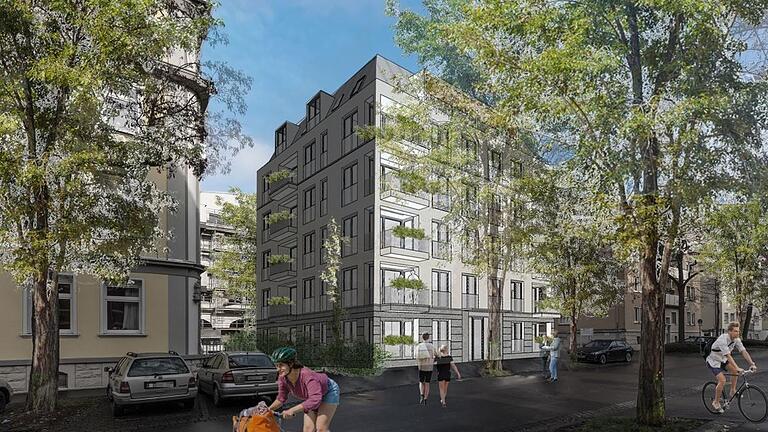 Der geplante Neubau in der Friedrichstraße 10 im Stadtteil Zellerau in Würzburg. Am Donnertag wurde der symbolische Grundstein gelegt. Der geplante Neubau in der Friedrichstraße 10 im Stadtteil Zellerau in Würzburg. Am Donnertag wurde der symbolische Grundstein gelegt.