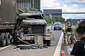 Unfall mit Militär-Konvoi auf der A6       -  Vier Menschen sind bei einem Unfall mit mehreren US-amerikanischen Militärfahrzeugen auf der A6 in Mittelfranken verletzt worden.