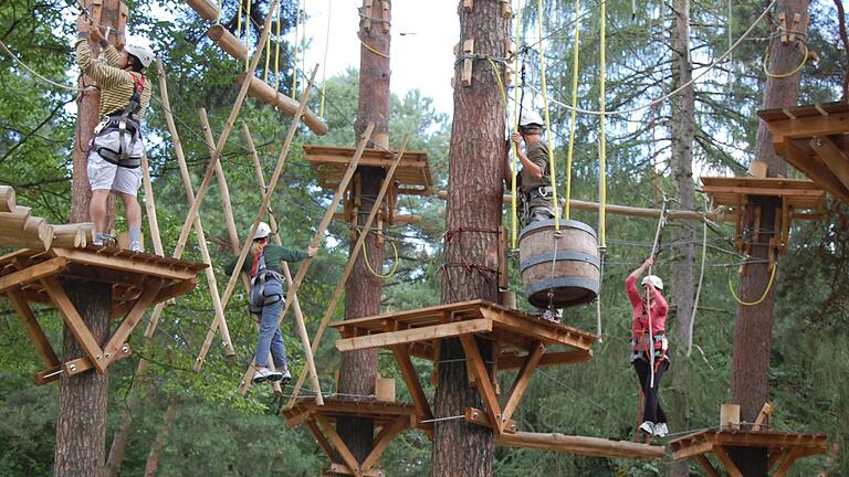 Nicht nur beim Ausflug in den Klettergarten, zu dem die Elternschmiede im Sommer 2019&nbsp; eingeladen hatte, sind für Familien viele Schwierigkeiten zu überwinden.&nbsp;&nbsp;