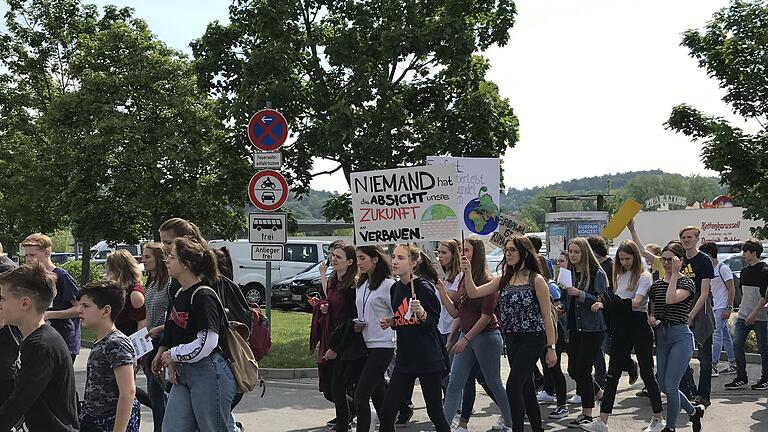 Jetzt fand der erste wirkliche Schulstreik von Fridays for Future in Bad Neustadt statt.