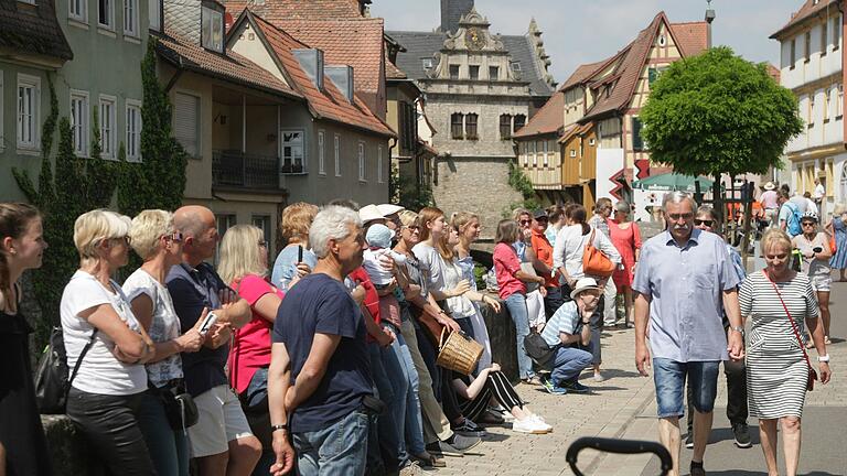 Nur Kulisse ist der Malerwinkel in Marktbreit beim städtischen Kunstfestival.