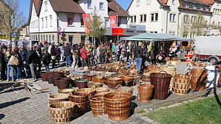 Korbwaren und vieles mehr wurde auf dem Sander Wein- und Korbmarkt angeboten.