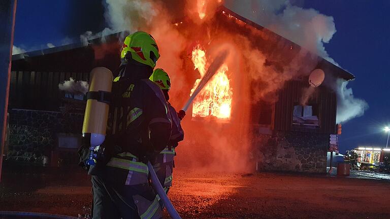 Brand der &bdquo;Kissinger Hütte&rdquo;       -  Die Hütte war ein beliebtes Ausflusgziel.