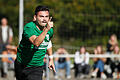 Ein in den letzten Monaten gewohntes Bild: Marcel Kühlinger, Stürmer bei der DJK Schwebenried/Schwemmelsbach, bejubelt im Heimspiel gegen den FC Lichtenfels einen Treffer. 15 Saisontore hat der 24-Jährige bereits auf dem Konto.
