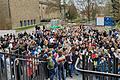 Die Schüler des Egbert-Gymnasiums intonierten zusammen mit ihren französischen Gästen die Europa-Hymne.