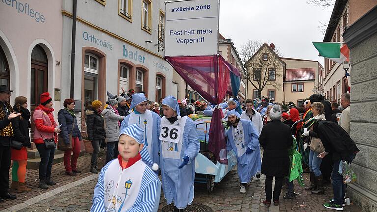 Gerade noch rechtzeitig aufgewacht: Teilnehmer beim Züchle im vergangenen Jahr. Gerade noch rechtzeitig aufgewacht: Teilnehmer beim Züchle im vergangenen Jahr.