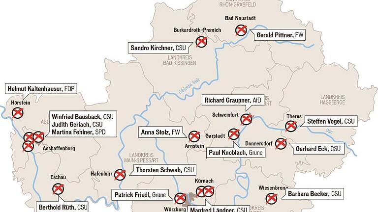 Diese unterfränkischen Abgeordneten ziehen nach der Wahl in den bayerischen Landtag ein.       -  Diese unterfränkischen Abgeordneten ziehen nach der Wahl in den bayerischen Landtag ein.