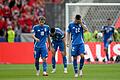 Unterlegen       -  Die Italiener spielten schwach und schieden aus.
