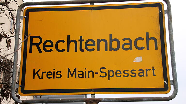 Ortsschild Rechtenbach       -  Ortsschild Rechtenbach