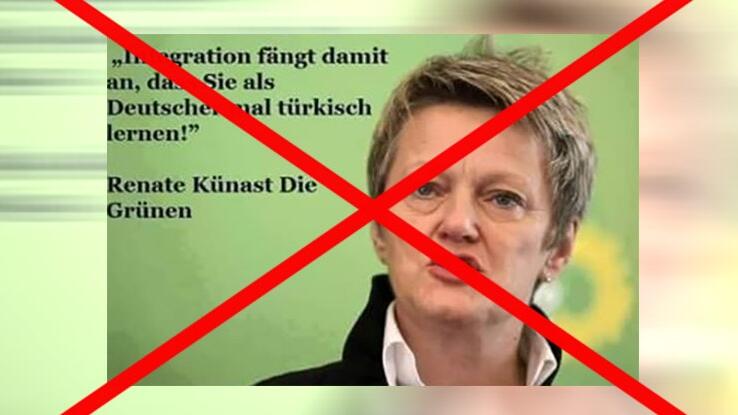 Renate Künast klagt gegen Facebook, damit der Internet-Riese dieses gefälschte Zitat nicht nur als Fake kennzeichnet, sondern konsequent löscht und in allen Varianten von der Plattform entfernt.