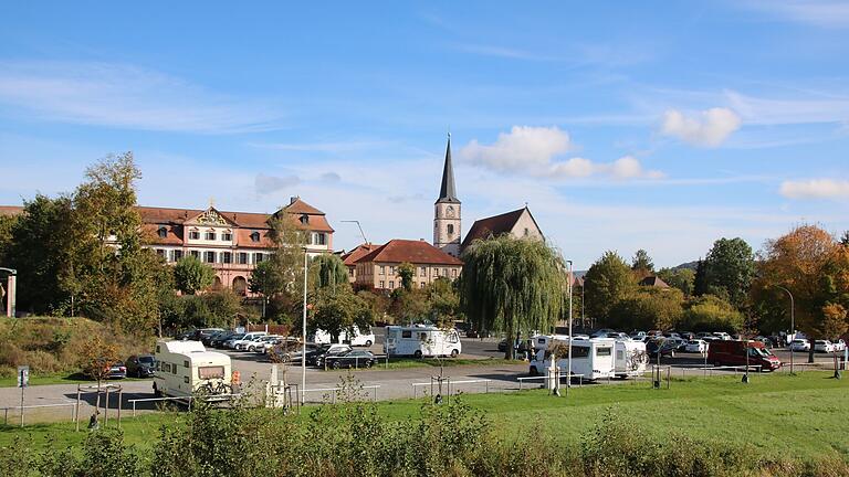 Direkt an der Saale ist der Wohnmobilstellplatz am Bleichrasen im Sommer ein beliebtes Ziel für Übernachtungsgäste.       -  Direkt an der Saale ist der Wohnmobilstellplatz am Bleichrasen im Sommer ein beliebtes Ziel für Übernachtungsgäste.