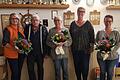 Das Foto zeigt (von links): Alexandra Silberbach-Schmitt (zehn Jahre), Arno und Margot Blattner (40 Jahre), erste Vorsitzende Esther Seemann und Sabine Rettinger (zehn Jahre).