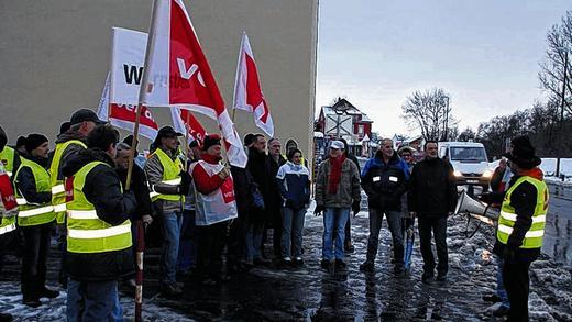 Streik bei Interseroh: Von 0 bis 24 Uhr hatte die Gewerkschaft ver.di am Montag zur Arbeitsniederlegung aufgerufen.