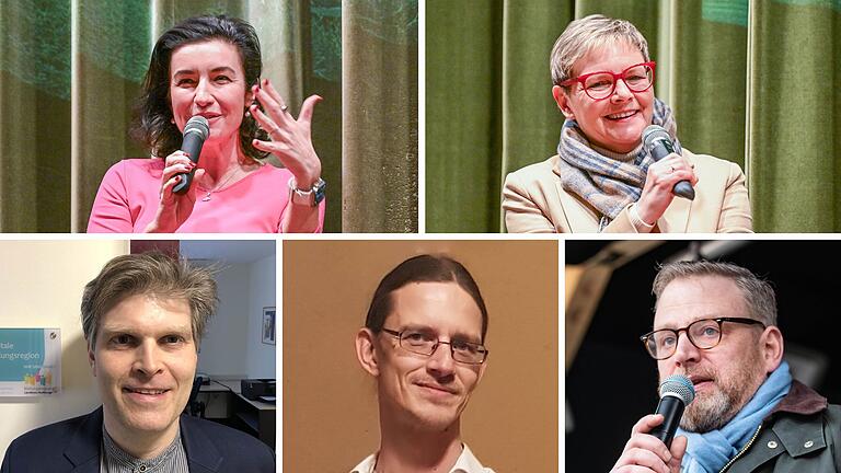 Diskutieren am 24. Januar in Schondra (von links oben nach rechts unten): Dorothee Bär, Sabine Dittmar, Christian Ruser, Florian Beck und Karl Graf Stauffenberg. Diskutieren am 24. Januar in Schondra (von links oben nach rechts unten): Dorothee Bär, Sabine Dittmar, Christian Ruser, Florian Beck und Karl Graf Stauffenberg.