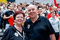 Monika und Wolfgang Courte beim ersten Heimspiel der Würzburg Baskets gegen die MHP Riesen Ludwigsburg.