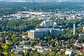 Das Leopoldina-Krankenhaus der Stadt Schweinfurt auf einer aktuellen Luftaufnahme im August.