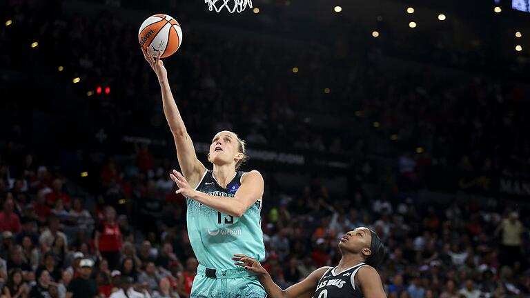 WNBA Las Vegas Aces - New York Liberty       -  Leonie Fiebich ist in ihrer ersten WNBA-Saison zu einem großen Faktor geworden für die New York Liberty.