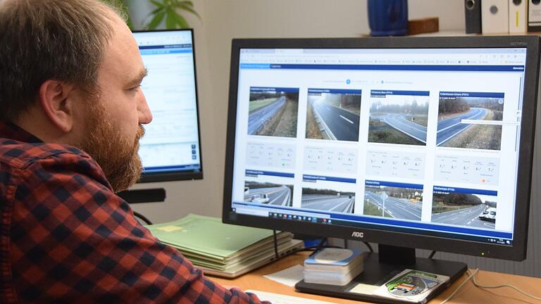 Eine ganze Reihe von Straßenwetterstationen geben Sebastian Geis Auskunft über die aktuellen Verhältnisse, vor allem an neuralgischen Stellen im Landkreis.