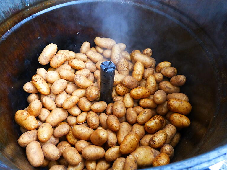 Kartoffeln-Genuss aus dem Dämpfer. Kartoffeln-Genuss aus dem Dämpfer.