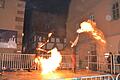 Das Duo Feuerzirkus begeisterte das Publikum des Volkacher Winterzaubers mit einer großartigen Feuershow.