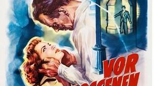 Vor verschlossenen Türen       -  Vor verschlossenen Türen (Knock on Any Door, USA 1949, Regie: Nicholas Ray) Humphrey Bogart
/ Poster, Plakat, Filmplakat, Filmposter; Liebesszene, Liebespaar, Laterne