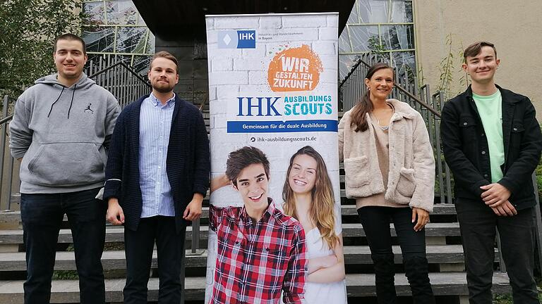 IHK-Scouts am Egbert-Gymnasium: Das Foto zeigt (von links): Moritz Gunz, Lukas Gießmann, Lara Salem und Dominik Höller.