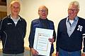 Marco Reinstein, 2. Vorsitzender, Winfried Hümpfner, Ehrenmitglied, Konrad Haub, 1. Vorsitzender.