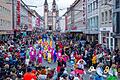 Zehntausende Närrinnen und Narren kamen im Februar 2020 zum Faschingszug nach Würzburg.