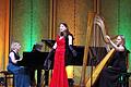 Von links Zane Stradyna (Klavier), Isabel Delemarre (Sopran), Zuzanne Federowicz (Harfe)       -  Von links Zane Stradyna (Klavier), Isabel Delemarre (Sopran), Zuzanne Federowicz (Harfe)