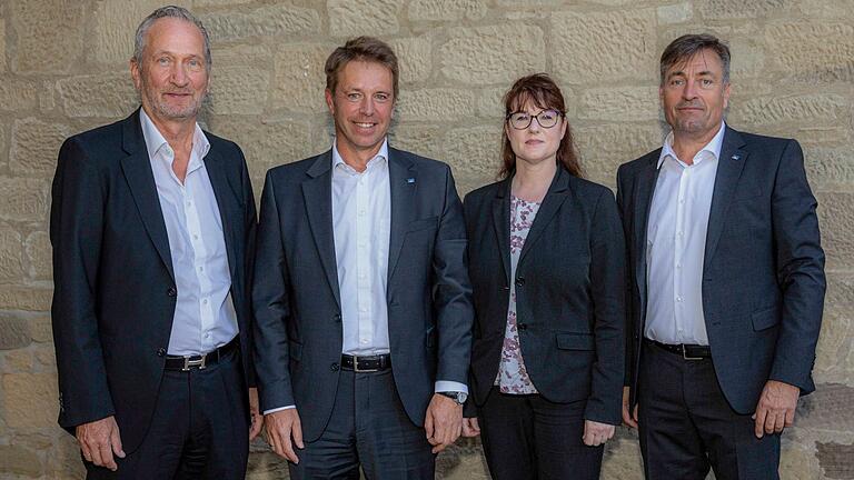 Die Führung der VR-MainBank: (von links) Klaus Henneberger, Thomas Endres, Jutta Ackermann und Franz-Josef Hartlieb. Henneberger wird zum Jahresende ausscheiden.