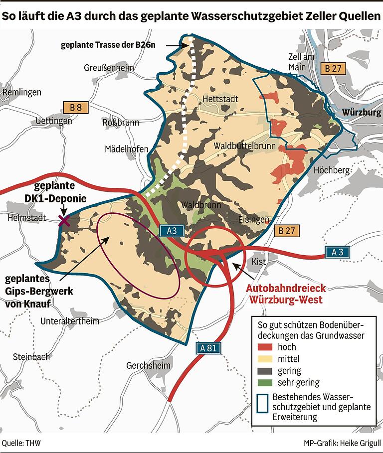 Zwischen Asphalt und Wasser: Wie gefährlich ist die A3 fürs Würzburger Trinkwasser? Zwischen Asphalt und Wasser: Wie gefährlich ist die A3 fürs Würzburger Trinkwasser?