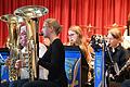 Lea Kosmitzki und Bernhard Hupp konnten an der Tuba ihr Können beim Konzert der Musikfreunde Höchberg zeigen.
