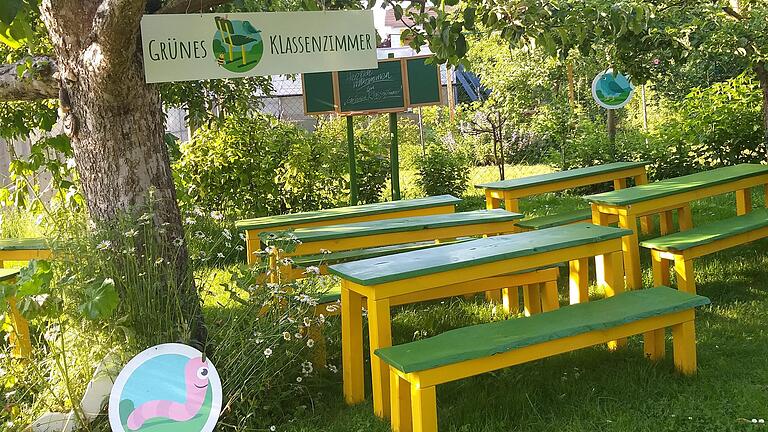 Der Landgarten der Familie Steinmetz in Himmelstadt.