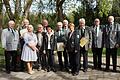 Im Bild: Siegfried Pöhlmann 1.SM, Soraja Lippert 2.BM, Thomas&nbsp;Gareis, Otto Niklaus, Hans Mader, Jutta Jäger, Winfried Ammer, Herbert Bayer, Renate Koch 2.SM, Dieter Koch, Hugo Heusinger, Fritz Schäfer, Matthias Ritzmann, Herbert Hobner Gau SW.