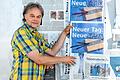 Der Nüdlinger Künstler Roland Halbritter kritisiert das mangelnde Interesse der Menschen in Schweinfurt für die Kunstfabrik. Seit Juli 2023 stellen er und drei andere Kunstschaffende dort ihre Werke aus.