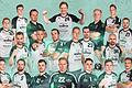 Der Kader der DJK Waldbüttelbrunn für die neue Bayernliga-Saison mit (hinten von links): Matthias Grünert, Simon Rieger, Trainer Dusan Suchy, Markus Kirchner, 'Vorstand Spielbetrieb' Winfried Körner, Lucas Meyer, Timo Issing, (Mitte von links) Felix Wolf, Tobias Glöggler, Andreas Paul, Christian Beißner, Nils Kwiatkowski, Yannick Bardina, (vorne von links) Jan Steinbacher, Julian Stumpf, Mark Schöler, Max Feuerbacher, Jens Brückner, Jannik Renz und Lukas Tendera.