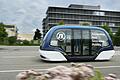 Der autonome Shuttle 'People Mover' von ZF bietet Platz für 22 Passagiere und soll auf eigens abgetrennten Strecken verkehren. Denkbar ist das System auf einer umgebauten, asphaltierten Steigerwaldbahn-Trasse genauso wie als Pendelverkehr in Schweinfurt zwischen Hauptbahnhof und Landesgartenschau.