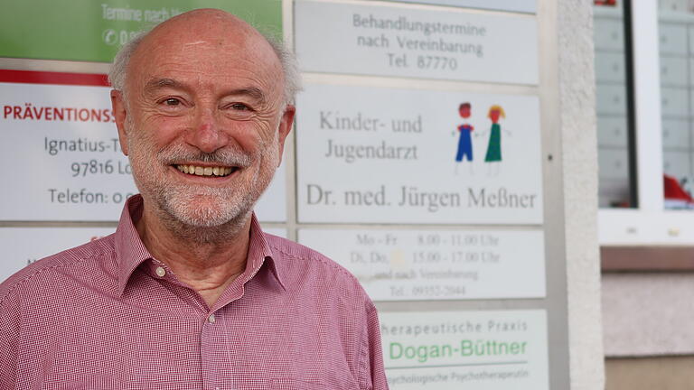 Kinderarzt Jürgen Meßner vor seinem Praxisschild in Lohr. Zum 1. Januar hat er nach 36 Jahren seine Lohrer Praxis an seinen Nachfolger übergeben und das Schild ausgetauscht. Kinderarzt Jürgen Meßner vor seinem Praxisschild in Lohr. Zum 1. Januar hat er nach 36 Jahren seine Lohrer Praxis an seinen Nachfolger übergeben und das Schild ausgetauscht.