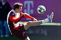 Bayern München - Inter Mailand - Abschlusstraining FC Bayern       -  Thomas Müller war bester Laune beim Abschlusstraining.