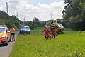 Die Rettungskräfte waren nach dem Unfall an jenem Juli-Samstag sehr schnell zur Stelle; ein Rettungshubschrauber brachte den Schwerverletzten ins Krankenhaus.