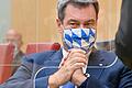 Kündigte bei weiter steigenden Corona-Infektionen weitere Kontakt-Beschränkungen an: Ministerpräsident Markus Söder (CSU) am Mittwoch im Landtag.