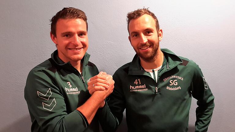 Seit 2014 für den SV-DJK Oberschwarzach verantwortlich: die Trainer Alexander Greß (links) und Simon Müller