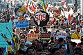 MOROCCO-CLIMATE-WARMING-COP22-UN       -  Demonstranten protestieren in Marokko während der UN-Klimakonferenz gegen den Klimawandel und fordern von den Politikern ein schnelles Handeln.