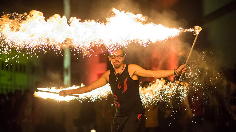 Alternative zum Feuerwerk: Die Feuershow aus Leipzig.&nbsp;